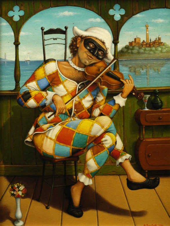Arlecchino con violino